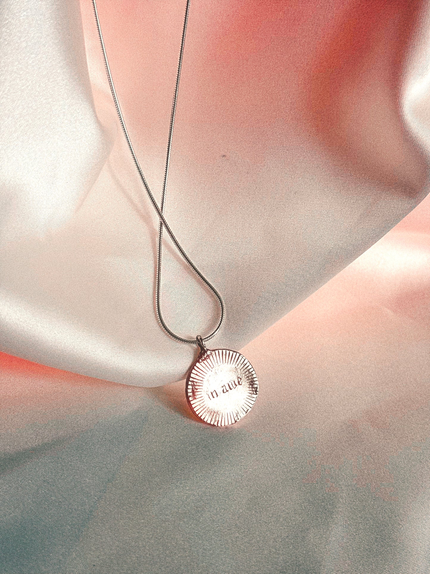 'So f#cking grateful' Double-Sided Silver Necklace