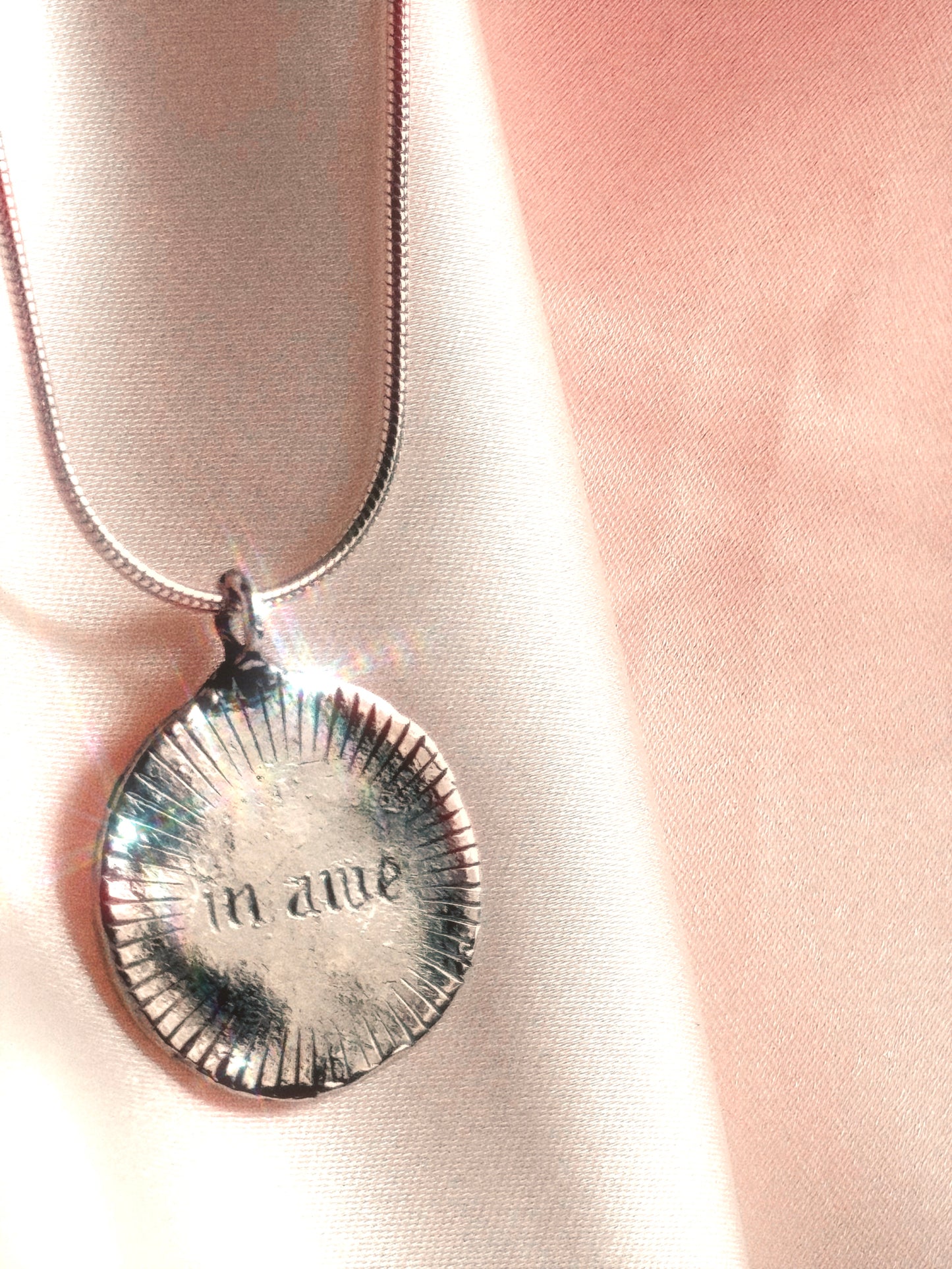 'So f#cking grateful' Double-Sided Silver Necklace