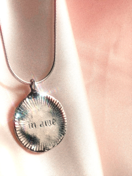 'So f#cking grateful' Double-Sided Silver Necklace