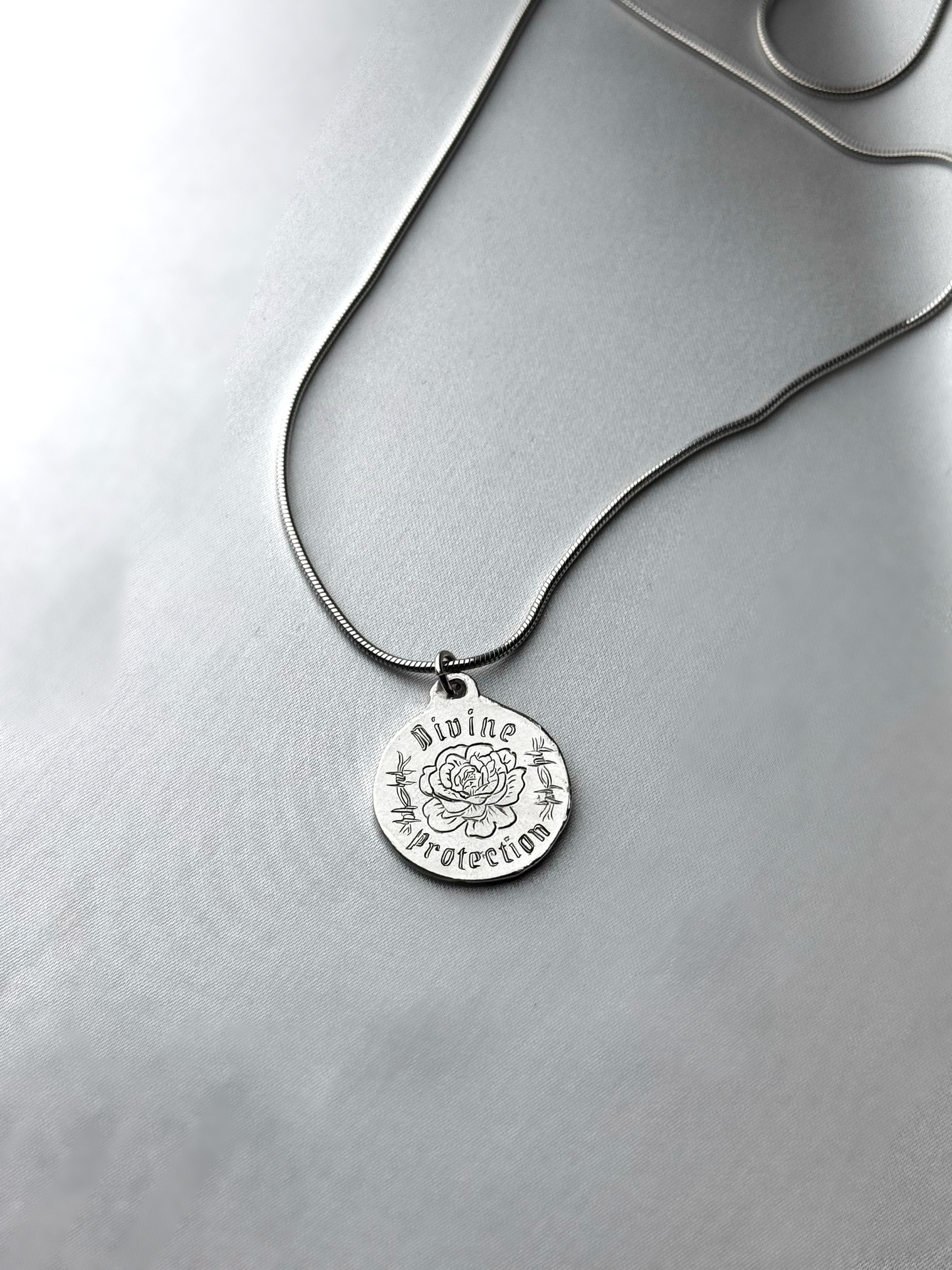 'Divine Protection' Silver Necklace