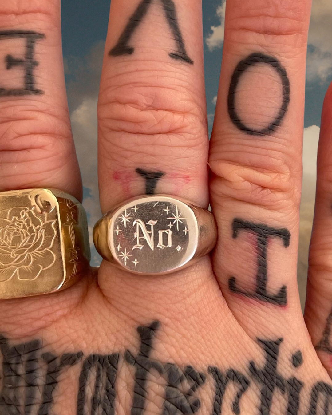 The 'No.' Silver Signet Ring