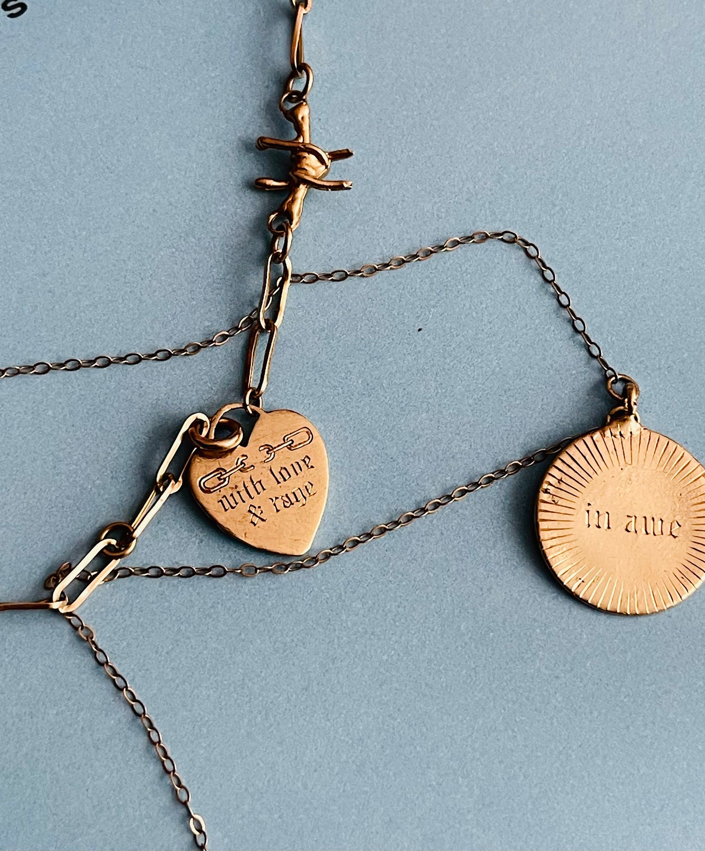 'So f#cking grateful' Double-Sided Necklace